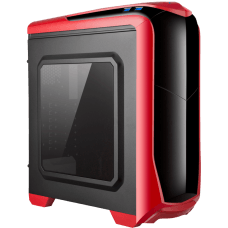 Gabinete Gamer Isolatic X2-6020R-CE/R-2U3 Red Mid Tower S/Fonte