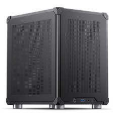 Gabinete Gamer Jonsbo C6 Black, Mini Tower, M-ATX, Sem Fonte, Sem Fans, Preto