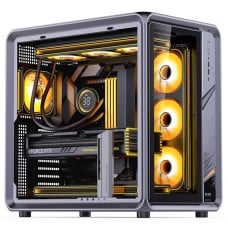 Gabinete Gamer Jonsbo/Jonsplus BO400, Mid Tower, Vidro Temperado, ATX, Sem Fonte, Sem Fans, Cinza