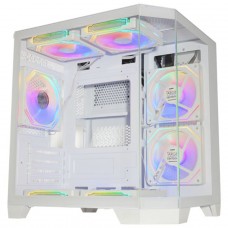 Gabinete Gamer K-MEX Aquario Ângulo CG-W620, Mid Tower, Vidro Temperado, m-ATX, Sem Fan, Branco, CGW620RH002CB0X