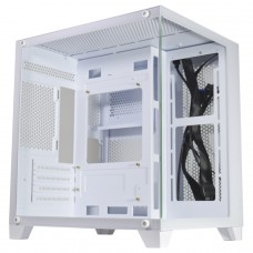 Gabinete Gamer K-MEX Aquario CG-W830, Mid Tower, Vidro Temperado, m-ATX, Sem Fan, Branco, CGW830RH002CB0X