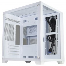 Gabinete Gamer K-MEX Aquario Micro White IV CG-W415, Mid Tower, Vidro Temperado, m-ATX, Sem Fan, Branco, CGW415RH002CB0X