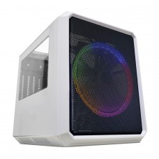 Gabinete Gamer K-MEX Microcaft IV, Branco, Mini Tower, Acrílico, M-ATX/Mini-ITX, Sem Fonte, Com 1 Fan, CG04RCRH004CB0X