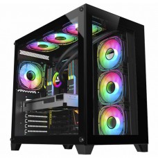Gabinete Gamer K-MEX Space ATX, Mid Tower, Vidro Temperado, ATX, Black, Sem Fonte, Sem Fan, CGP2R4RH001CB0X