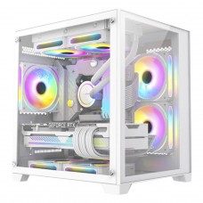 Gabinete Gamer K-MEX Space Y, Mini Tower, Vidro Temperado, M-ATX, White, Sem Fonte, Sem Fan, CGW13ARH001CB0X