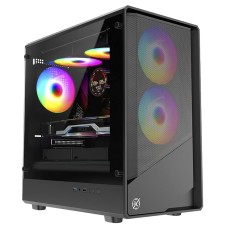 Gabinete Gamer Kalkan Joturn Pro, Mid Tower, Vidro Temperado, M-ATX, Sem Fonte, Sem Fans, Preto, KLK00077