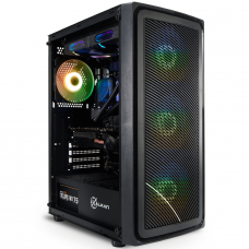 Gabinete Gamer Kalkan Joturn, RGB, Mid Tower, Vidro Temperado, ATX, Sem Fonte, Com 4 Fans, Preto, KLK00038