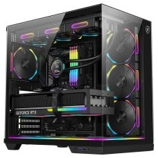 Gabinete Gamer Kalkan Skye, Mid Tower, Vidro Temperado, ATX, Sem Fonte, Sem Fans, Preto, KLK00042
