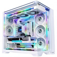Gabinete Gamer Lian Li 011 Vision Compact, Mid Tower, Vidro Temperado, E-ATX, Sem Fonte, Sem Fan, White, O11VPW-M WHITE