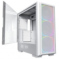 Gabinete Gamer Montech Sky Two GX, Mid Tower, Vidro Temperado, E-ATX, White, Sem Fonte, Com 3 Fans ARGB