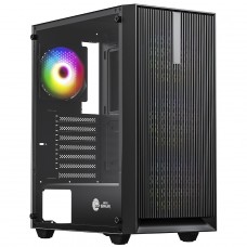 Gabinete Gamer Ninja Air X, Mid Tower, Vidro Temperado, Black, Sem Fonte, Com 4 Fans