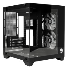 Gabinete Gamer Ninja Akyra X2, Mid Tower, Vidro Temperado, M-ATX, Com 2 Fans, Sem Fonte, Preto, GN-CS-MAB2FAKYRA