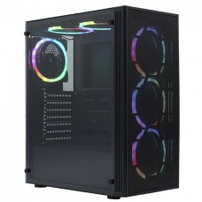 Gabinete Gamer Ninja Nagato, Mid Tower, Vidro Temperado, ATX, Black, Sem Fonte, Com 6 Fans Gamer Ninja Fuuton White