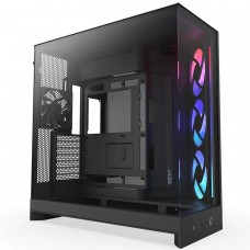 Gabinete Gamer NZXT H9 Flow RGB, Mid Tower, Vidro Temperado, ATX, Sem Fonte, Com 4 Fans, Preto, CM-H92FB-R1