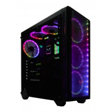 Gabinete Gamer Riotoro CR110TGS RGB, Mid Tower, Vidro Temperado, Black, Sem Fonte, Com 1 Fan
