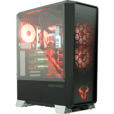 Gabinete Gamer Riotoro Prism, Full Tower, RGB, Lateral em Acrílico, Black, Sem Fonte, Com 2 Fans, CR1280