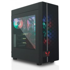 Gabinete Gamer Riotoro CR400, Mid Tower, Black, Sem Fonte, Com 2 Fans