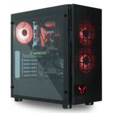 Gabinete Gamer Riotoro CR500, Mid Tower, Vidro Temperado, Black, Sem Fonte, Com 3 Fans
