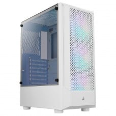 Gabinete Gamer Rise Mode Wave, Mid Tower, Vidro Temperado, ATX, Sem Fonte, Com 3 Fans, Branco, RM-WA-BW-ARGB