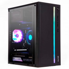 Gabinete Gamer Round5 Viper Black, Mini Tower, Lateral de Vidro, mATX, Sem Fans, Preto, R5-VIPER-B-2179