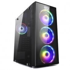 Gabinete Gamer Storm-Z Daring, Mid Tower, Vidro Temperado, EATX, Sem Fans, Preto, GABSZDARINGCCLR