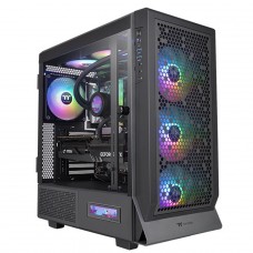 Gabinete Gamer Thermaltake Ceres 500 TG, ARGB, Mid Tower, Vidro Temperado, E-ATX, Black, Sem Fonte, Com 4 Fans, CA-1X5-00M1WN-00