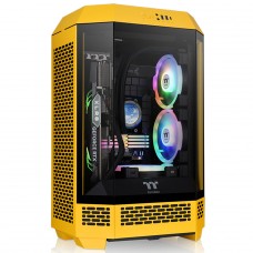 Gabinete Gamer Thermaltake The Tower 300 Bumblebee, Micro Tower, Vidro Temperado, mATX, Sem Fonte, Com 2 Fans, Amarelo, CA-1Y4-00S4WN-00
