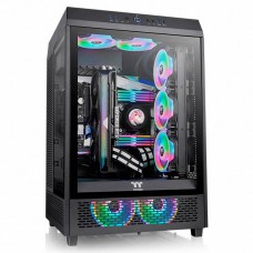 Gabinete Gamer Thermaltake The Tower 500, Mid Tower, Vidro Temperado, E-ATX, Black, Sem Fonte, Com 2 Fans, CA-1X1-00M1WN-00