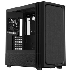 Gabinete Gamer TRYX Flova F50, Mid Tower, Vidro Temperado, Tecido, ATX, Com Fan Cross-Flow, Sem Fonte, Preto, C-F500F-FM1E-G0K