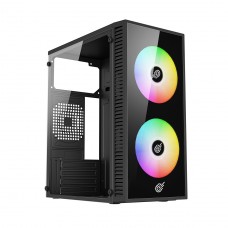 Gabinete Pure Power Fusion, Mid Tower, M-ATX, C/2 FANS, Sem fonte, Preto, PP-CS-MTB