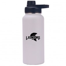 Garrafa Térmica Leonidas, 1L, 24h Frio e 12h Quente, Metal, Branco, LN-BT-ST1000MLW