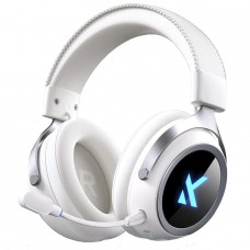 Headset Gamer MCHOSE X9, RGB, Wireless, Bluetooth, Drivers de 53mm, Surround 7.1, Branco, MC-X9-1