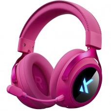 Headset Gamer MCHOSE X9, RGB, Wireless, Bluetooth, Drivers de 53mm, Surround 7.1, Rosa, MC-X9-3