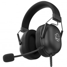 Headset Gamer PCYES Kamar Black Vulcan, USB, Drivers de 50mm, Microfone Destacável, Preto, HGKM50BV