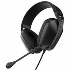 Headset Gamer PCYES Nyra Black Vulcan, P2 3,5mm, Drivers de 40mm, Microfone Destacável, Preto, HGNYBV