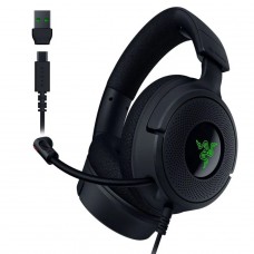Headset Gamer Razer Kraken V4 X, RGB, Surround 7.1, Drivers TriForce De 40mm, USB, Preto, RZ0405180100R
