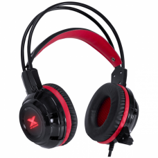 Headset Gamer Vinik Taranis V2, 3,5mm Stereo, Led Vermelho, Drivers de 40mm, Preto e Vermelho
