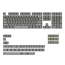 Keycaps Akko ASA Clear, PBT, ANSI, 155 Teclas, Transparente, Black
