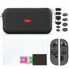 Kit 9 em 1 Ipega Para Nintendo Switch 2, Case + Capa de Silicone + Película + Acessórios, Preto, PG-2194P