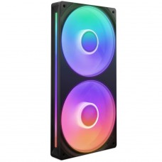Kit Fan 240mm NZXT F240 RGB Core, 2 Ventoinhas De 120mm, Single-Frame, Preto, RF-U24HF-B1