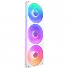 Kit Fan 360mm NZXT F360 RGB Core, 3 Ventoinhas De 120mm, Single-Frame, Branco, RF-U36HF-W1