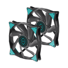 Kit Fan Com 2 Unidades Iceberg Thermal IceGALE, 140mm, Preto Com Cinza, ICEGALE14-C2A