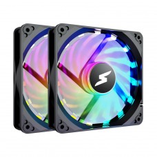 Kit Fan Com 2 Unidades SuperFrame Still, ARGB, 120mm, Com Controladora, Black, SF-02-ARGB Kits x2 
