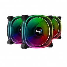 Kit Fan com 3 Unidades Aerocool Astro 12 Pro, ARGB, 120mm