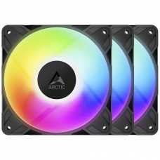 Kit Fan Com 3 Unidades Arctic P12 Pro Reverse, ARGB, 120mm, PWM, Preto, ACFAN00333A
