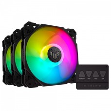 Kit Fan Com 3 Unidades Asus TUF Gaming TF120, ARGB, 120mm, Preto, 90DA0030-B08030