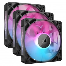 Kit Fan Com 3 Unidades Corsair iCUE LINK RX120, RGB, 120mm, Preto, CO-9051018-WW
