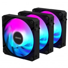 Kit Fan Com 3 Unidades Gigabyte Aorus EZ Chain Fan 120, ARGB, 120mm, Preto, GP-ECFAN1203