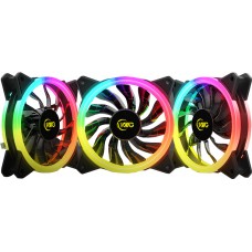 Kit Fan com 3 Unidades KWG Gemini M1-1203R, RGB 120mm