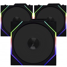 Kit Fan Com 3 Unidades Lian Li Uni Fan TL Wireless, Reverse Blade, ARGB, 120mm, Black, 12RTL1W3B